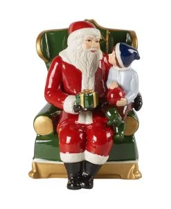 Villeroy & Boch Christmas Toys Santa On Armchair Musical