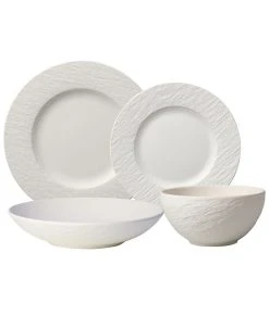 Villeroy & Boch Manufacture Rock Blanc 4 Piece Place Setting