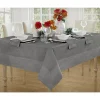 Villeroy & Boch New Wave Metallic Border Linen Tablecloth, 70 X 96