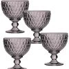 Villeroy & Boch Ston Rose Crystal Dessert Bowl/ Champagne Glass, Set Of 4
