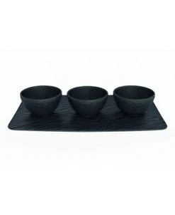 Villeroy & Boch Manufacture Rock Dip Bowl & Tray 4 Piece Set -Villeroy & Boch Shop 18140531 fpx