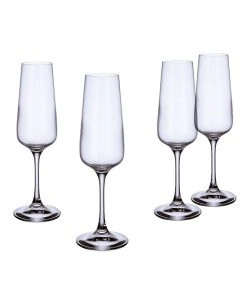 Villeroy & Boch Ovid Flute Champagne Glass, Set Of 4