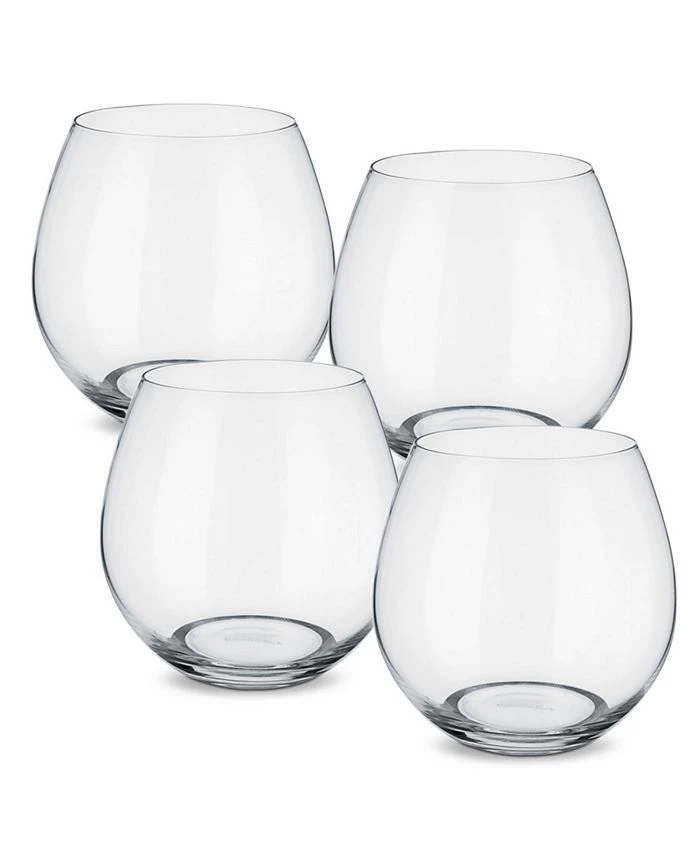 Villeroy & Boch Entrée Juice Or Red Wine Stemless, Set Of 4 3 Villeroy & Boch Entrée Juice Or Red Wine Stemless, Set Of 4