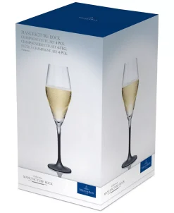 Villeroy & Boch Manufacture Rock Champagne Flutes, Set Of 4 -Villeroy & Boch Shop 19149719 fpx