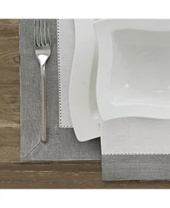 Villeroy & Boch New Wave Metallic Border Linen Placemat, Set Of 4, 14 X 20 -Villeroy & Boch Shop 21299513 fpx