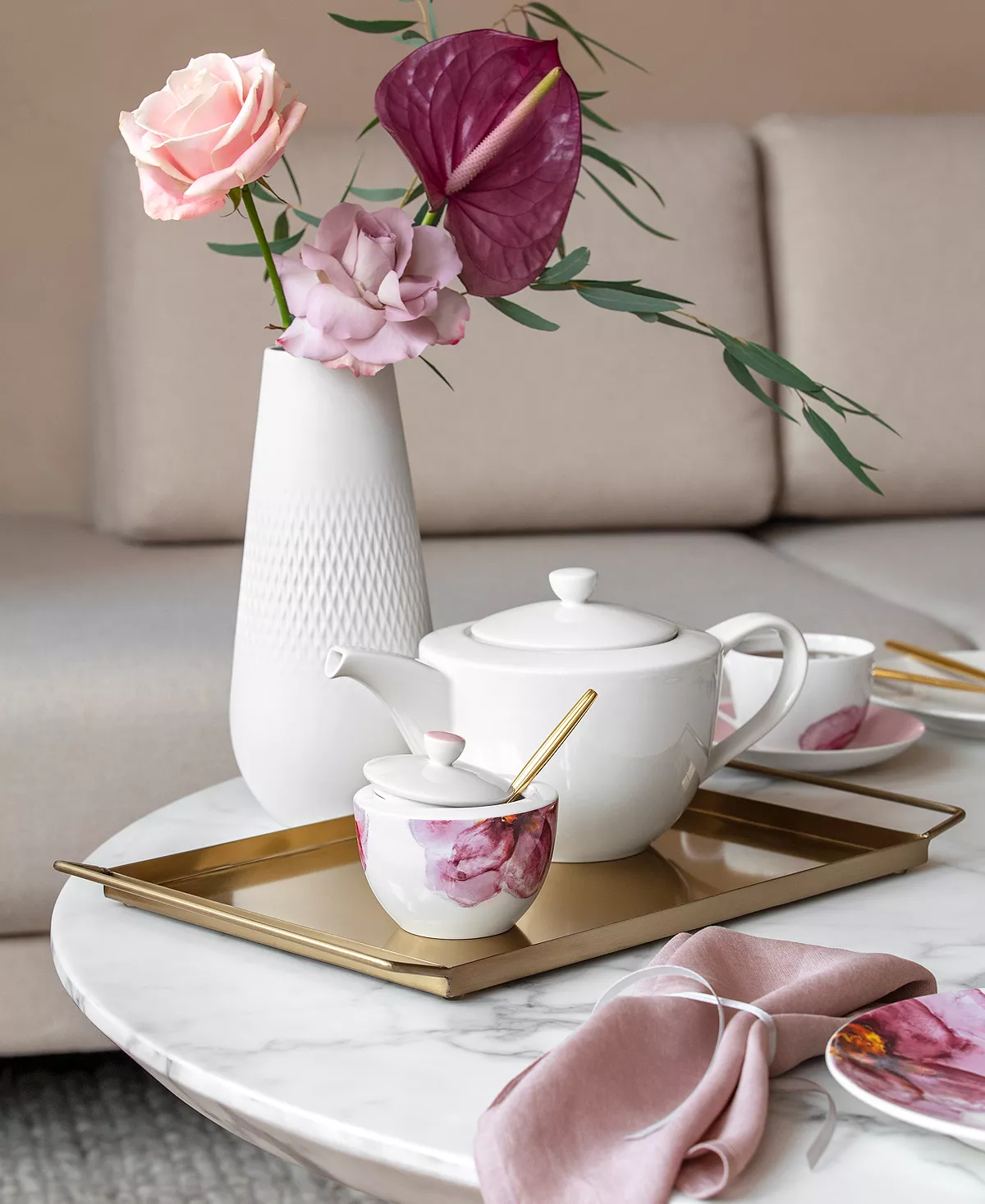 Villeroy & Boch Rose Garden Covered Sugar 7 Villeroy & Boch Rose Garden Covered Sugar - Image 5