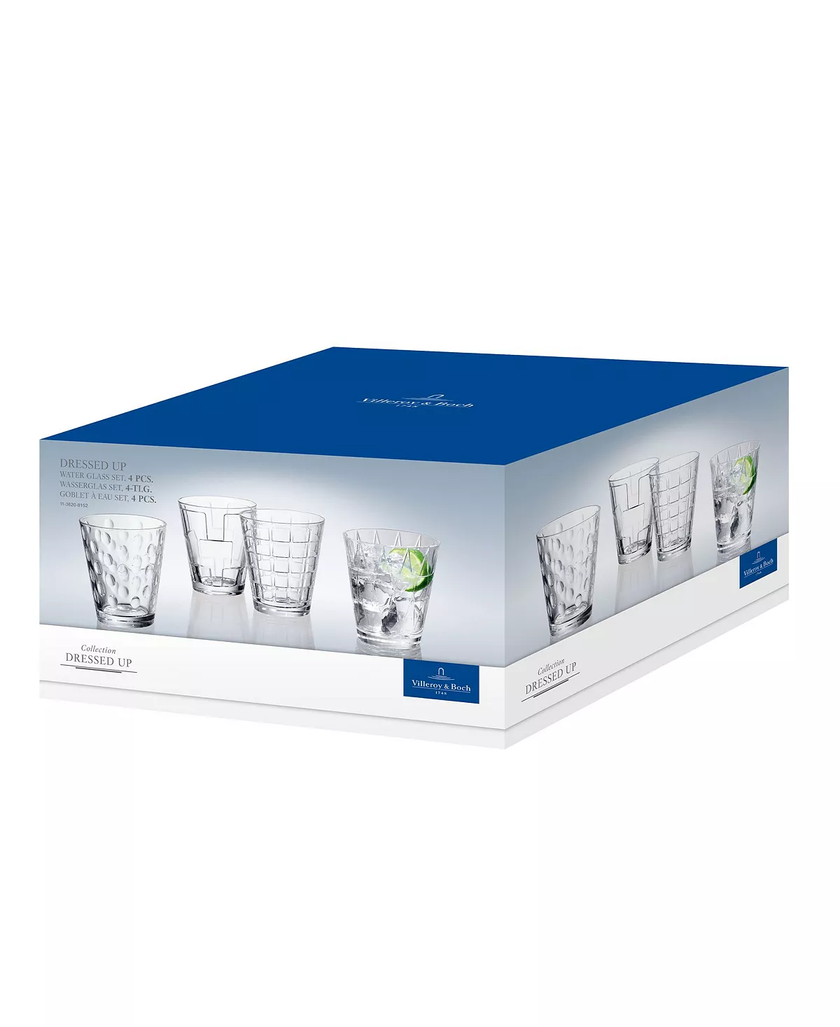 Villeroy & Boch Dressed Up Assorted Clear Tumblers, Set Of 4 9 Villeroy & Boch Dressed Up Assorted Clear Tumblers, Set Of 4 - Image 7